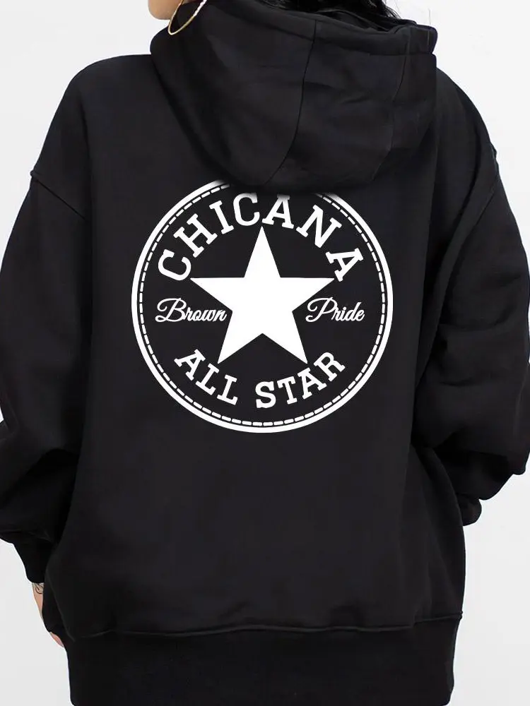 Women Chicana Brown Pride Hoodie, Chicano Clothing, Mexican Clothes, Oversized Graphic Tee Medium Heavy Polyester Sweatshirt Hoodie  for Men & Women