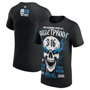 "Stone Cold" Steve Austin 30th Anniversary Bulletproof T-Shirt ,Vintage Wrestling Graphics Tee, Gift For Fan, For Men And Women