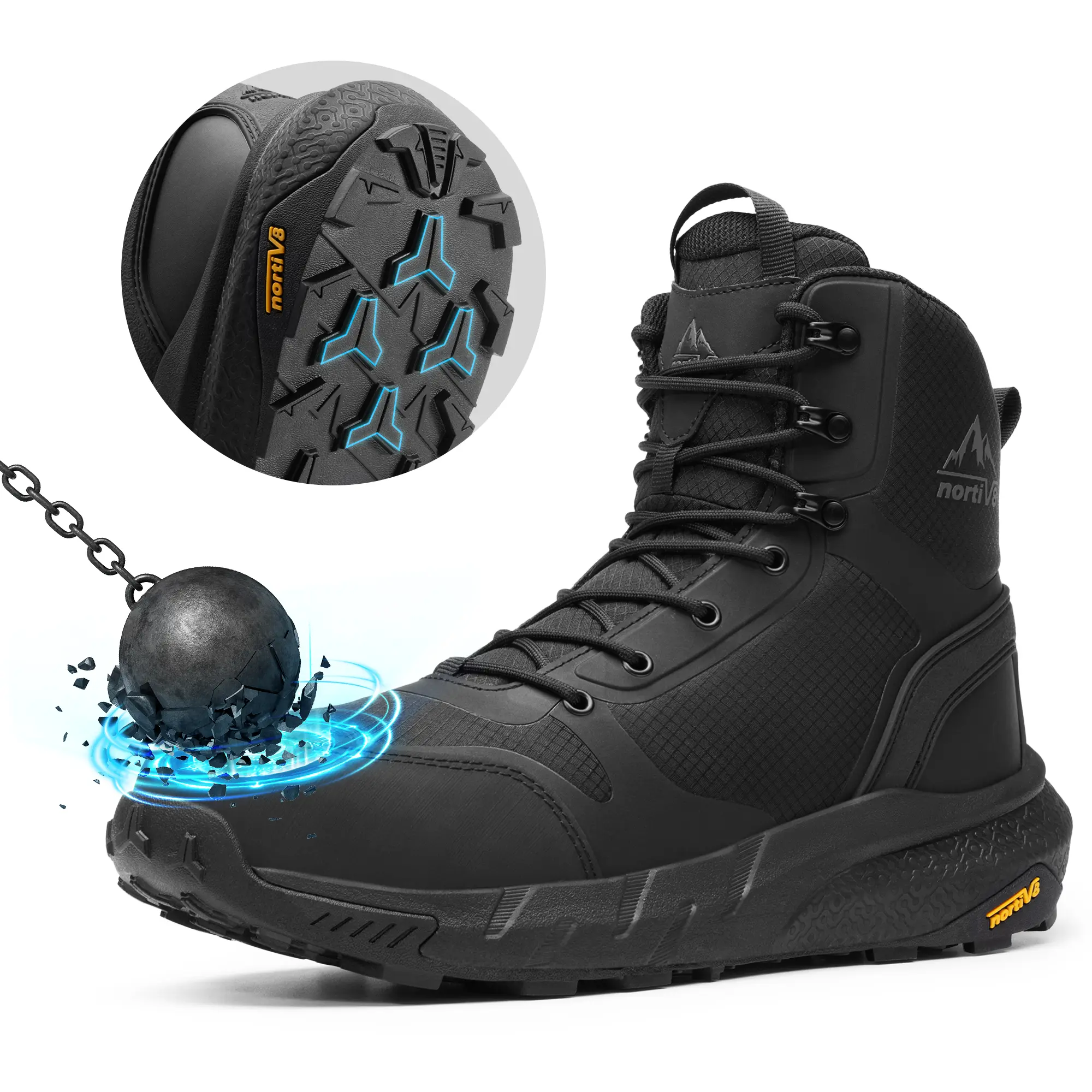 Nano Composite Toe】NORTIV 8 Men's Composite Toe Work Boots 8 Nano Composite Toe】NORTIV 8 Men's Composite Toe Work Boots 8