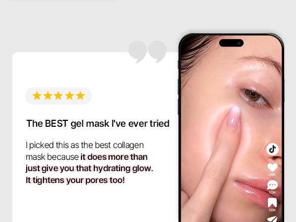 [30m Hydrating Collagen Booster] ROUND LAB CAMELLIA DEEP COLLAGEN FIRMING GEL MASK 34g (face masks, collagen, moisturizing facial mask)