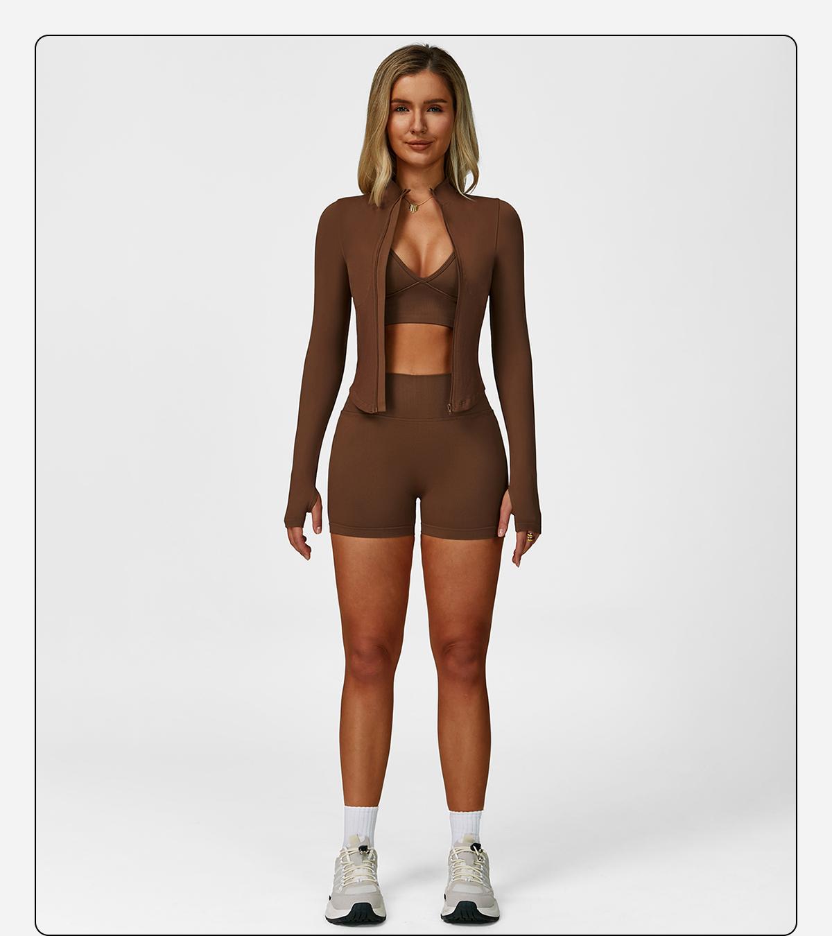 MFVIM Women's Sports Three-Piece Set Impact Compression High Waist Butt Lifting Yoga Pants for Running Yoga Everyday Workouts SpringStatements