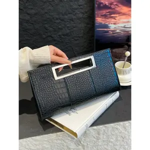 New Fashion Crocodile Pattern Handbag, Elegant Evening Clutch Bag, Stylish Commuter Shoulder Bag, French Style Women's Handbag, Daily Commuting Purse