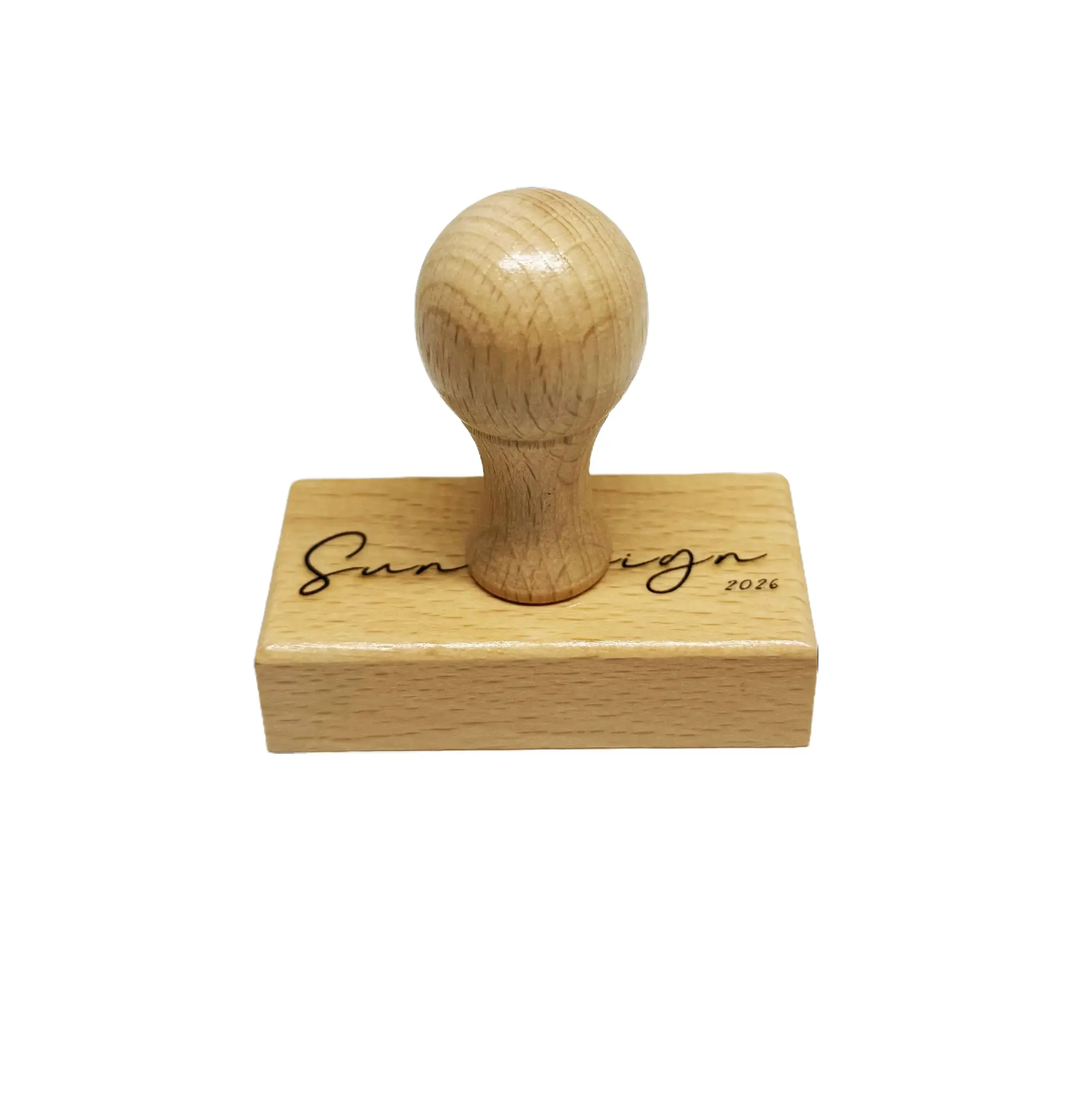 Calligraphy Name Stamp Custom Signature Stamp Business Signature Stamp Wood Handle Self-Inking Personalized Stamp