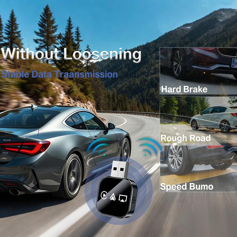 【Yurnlv】Wired to Wireless Carplay Adapter, screen mirror and watching app on your car screen, such as YouTube Tiktok ., the car must has factory wired CarPlay