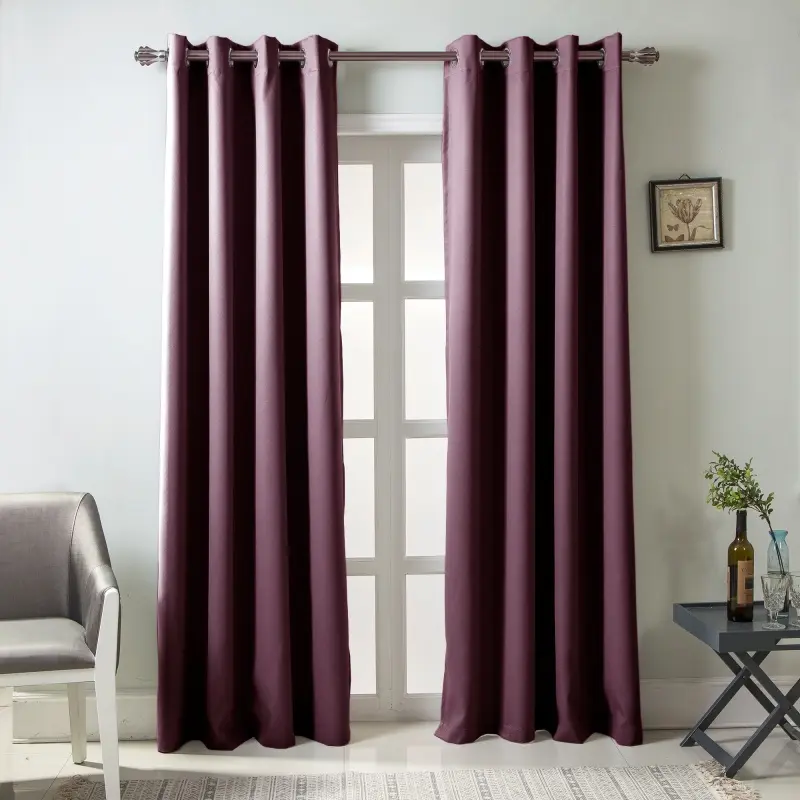 2-piece No-Fuss Waffle Weave Blackout Curtains: 100% Darkness, Instantly Installed in Bedrooms and Living Spaces, durable, heat-insulating, sound-insulating, thickened