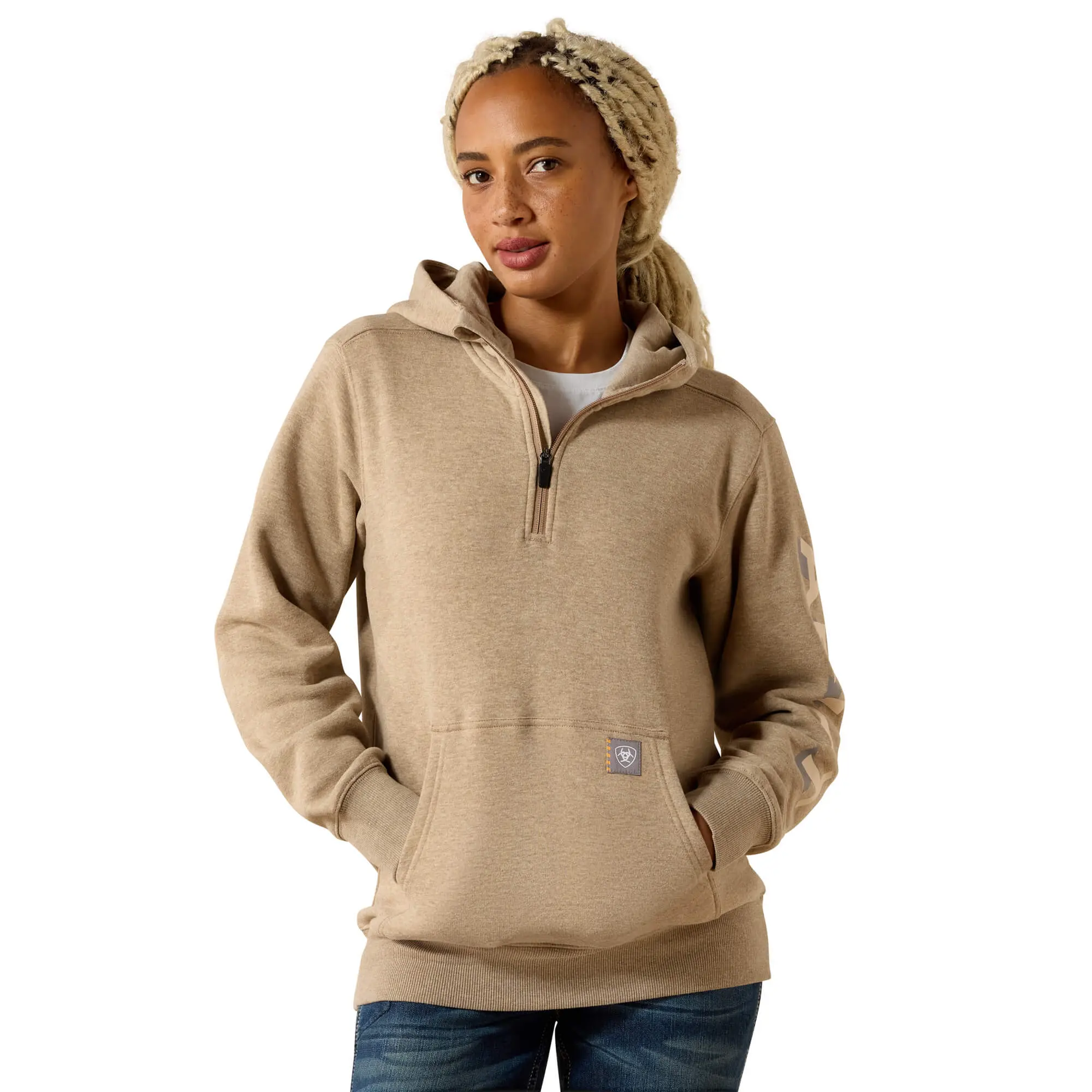 Women's Rebar Lightweight Logo 1/2 Zip Hoodie