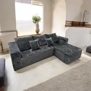 oversize Modular Sectional Sofa Couches L-Shape Couch 3 Seat Modular Sofa Memory Foam Sectional Couches for Living Room, Cloud Couch with Oversized Chaise chaise couch in a box sectional tool-free assembly furniture modern sala boneless