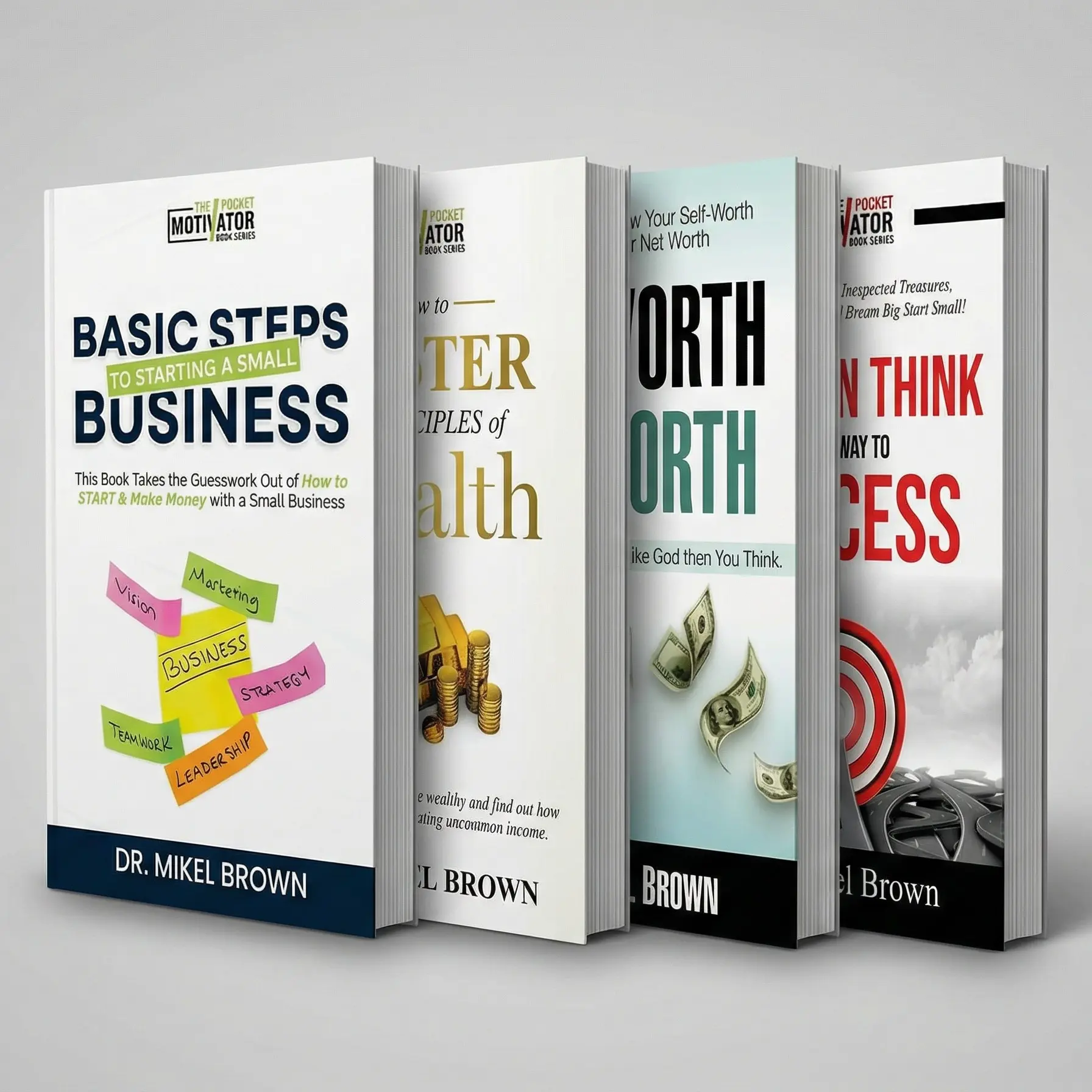 The Pocket Motivator Complete Series by Dr. Mikel Brown (4-Book Bundle) | Success, Wealth, Business & Self-Worth Mastery Self Improvement Journal Workbook Journal