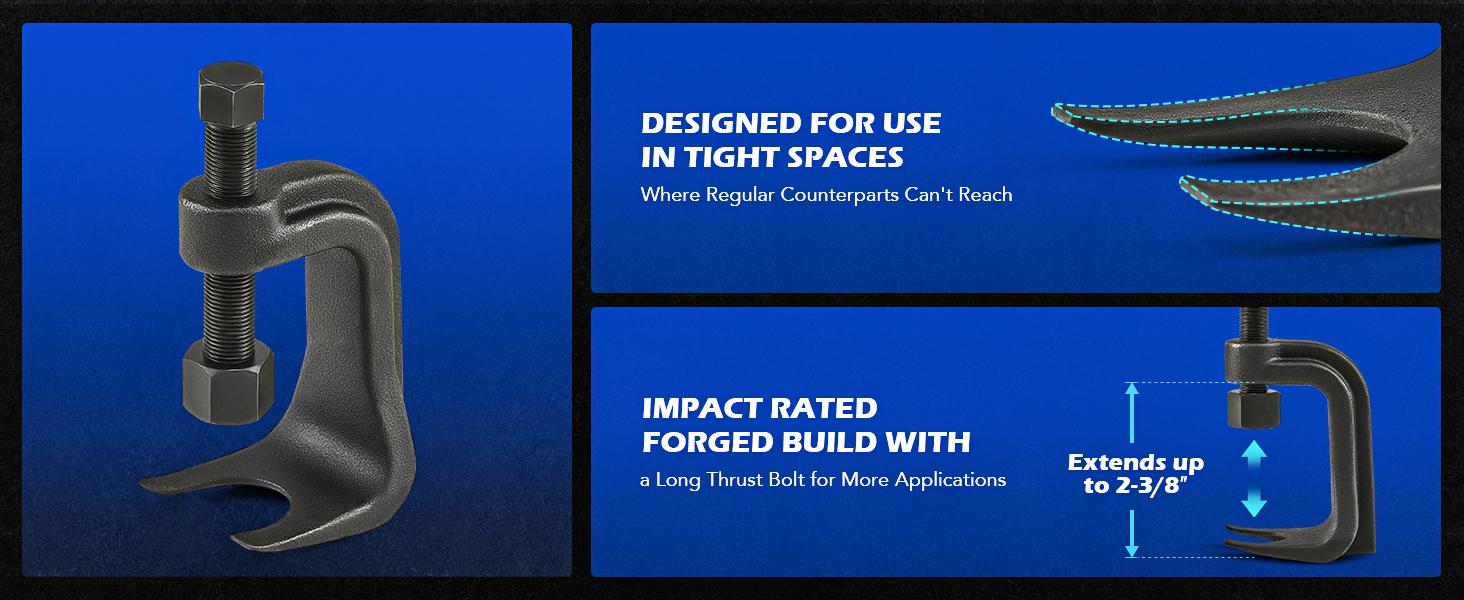 Orion Motor Tech Ball Joint Separator, Universal Ball Joint Puller with Lower Control Arm Prying Tool Compatible with Ford Lincoln Mercury, blue 2-3/8 in. Lower Ball Joint Removal Tool for Car Truck SUV, Limited Time Deal