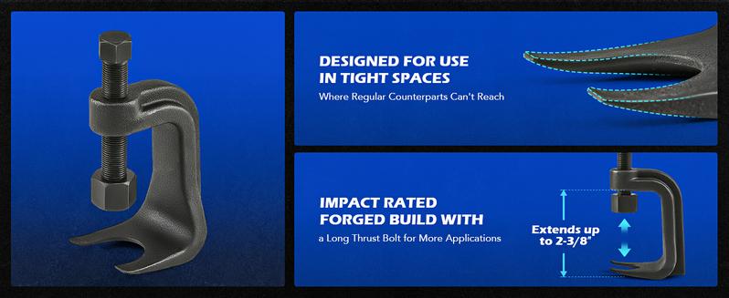 Orion Motor Tech Ball Joint Separator, Universal Ball Joint Puller with Lower Control Arm Prying Tool Compatible with Ford Lincoln Mercury, blue 2-3/8 in. Lower Ball Joint Removal Tool for Car Truck SUV, Limited Time Deal