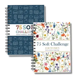 2026 Edition | 75 Soft Challenge Journal For Women And Men, A5 Spiral 75-Day Habit Tracker Planner, 108 Full-Color Pages, Daily Progress Logs And Weekly Reviews, Meal Planning, Water Intake, Workout & Reading Tracker
