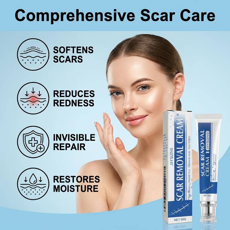 Advanced Silicone Scar Removal Cream for Burn and Acne Scar Reduce the Appearance of New and Old Scars Plant-Based Formula Silicone Scar Gel for Face and Body