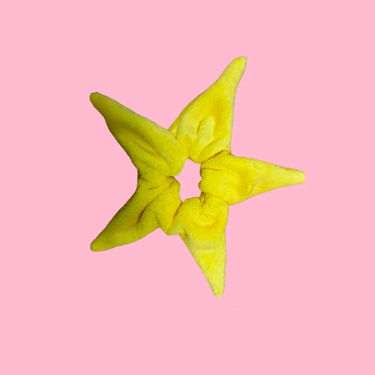 Yellow star scrunchie