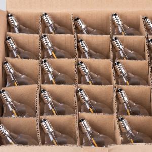 G40 Led Replacement Light Bulbs 1W Shatterproof Globe Bulb fits E12 Candelabra Screw Base, 1.5 Inch Dimmable Light Bulbs for Indoor Outdoor String Lights, Patio Cafe Decor, Warm White, 25 Pack