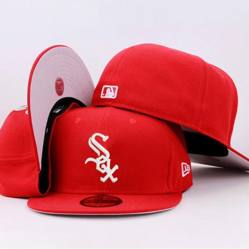 New Era Embroidered Gothic Letter Baseball Cap | Flat Bill Fitted Hat | Urban Streetwear Flat Brim Cap | Unisex Casual Sports Fan Hat | Gift for Him