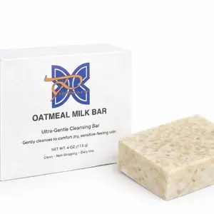 Oatmeal bar + Natural smooth cleanser formula with oatmeal & goat milk infusion