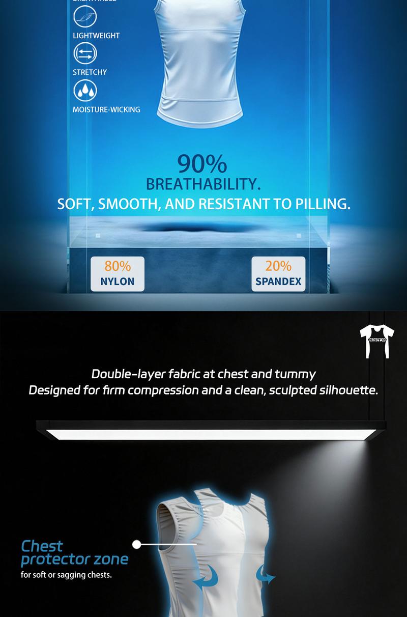 Men's Tummy Control Shapewear for Plus Size - Slimming & Comfortable（3rd Gen）