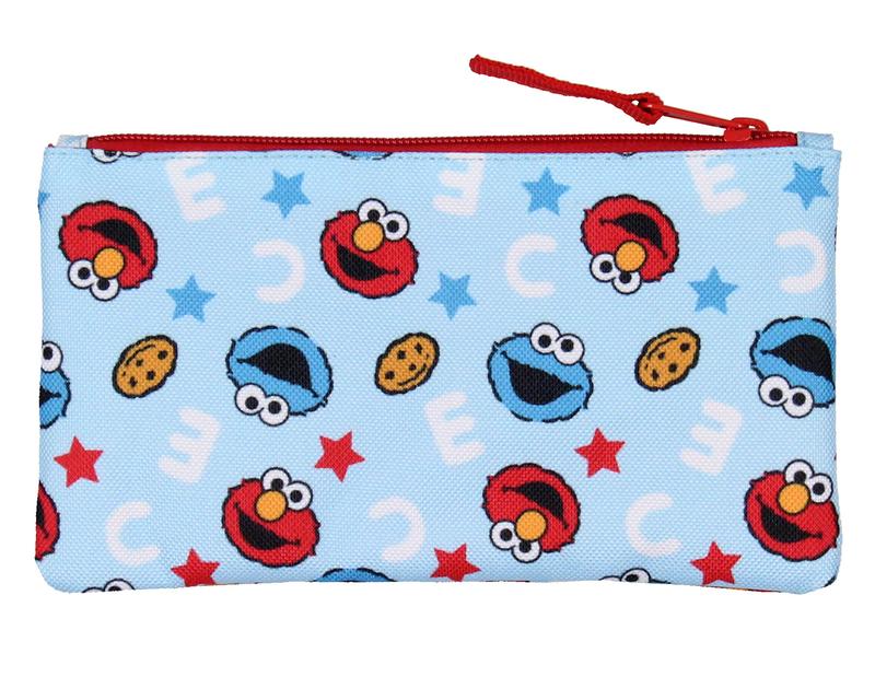 Sesame Street ABC Cookie Monster Elmo 3 PC Backpack Lunch Box Pencil Pouch 17"