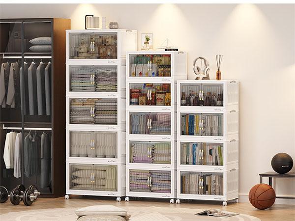 BROVIEW 180Qt/240Qt/300Qt Stackable Storage Bins with Lid, Each 60Qt Stackable Storage Bin, Closet Organizer and Storage Drawer, Collapsible Storage Box with Wheels, Plastic Clothes Storage Cabinet Containers for Home Organization BROVIEW 180Qt/240Qt/300Qt Stackable Storage Bins with Lid, Each 60Qt Stackable Storage Bin, Closet Organizer and Storage Drawer, Collapsible Storage Box with Wheels, Plastic Clothes Storage Cabinet Containers for Home Organization