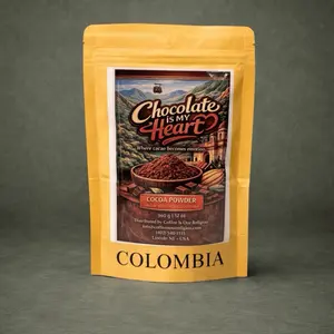 Organic CACAO CEREMONIAL Chocolate Is My Heart Colombia Cocoa Powder 340 gr 12 oz Cacao Beverage Ingredient.