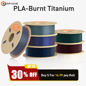 ERYONE Burnt Titanium PLA| Burnt Titanium PLA Dual color |Burnt Titanium Tri color | PLA Filament 3D Printer PLA Filament 1.75mm +/- 0.03mm, Glitter PLA Filament 1KG Cardboard Spool(2.2LBS)