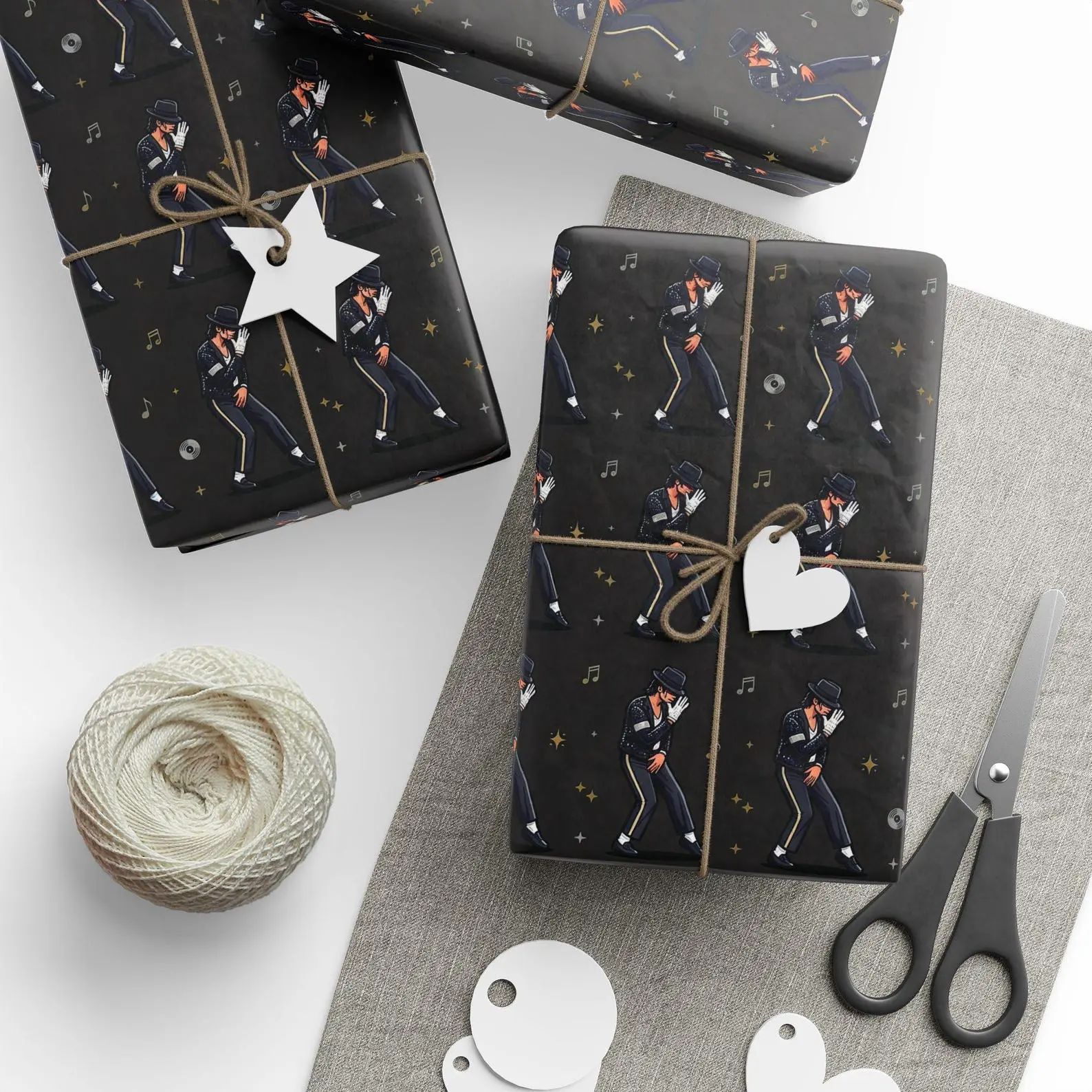 Michael Jackson Moonwalker Wrapping Paper, King of Pop Gift Wrap