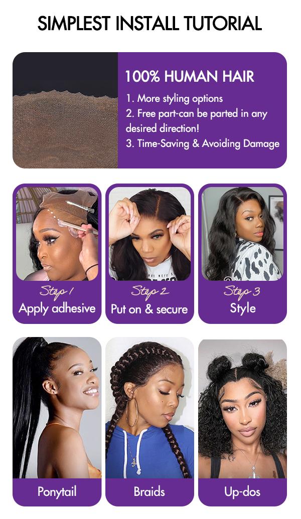 Luvme Hair 180% Density | 360 Lace Pre-Plucked Long Wig  (Body Wave / Straight / Water Wave)