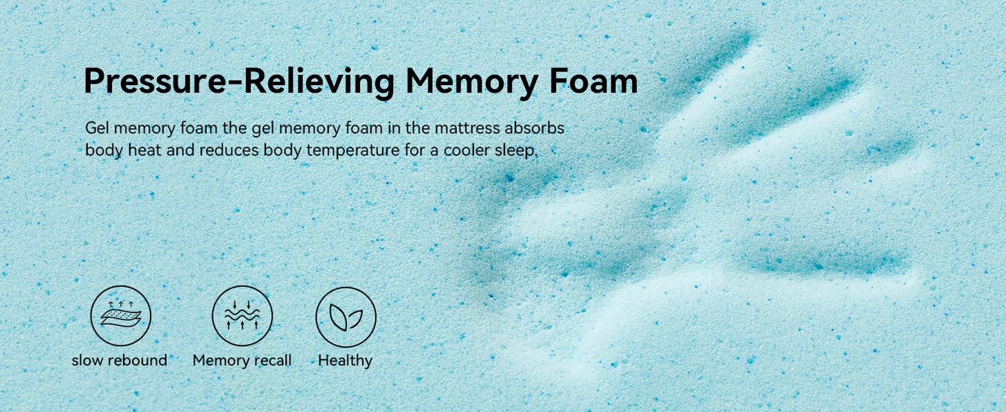 【ENSHUI】12/14 Inch Twin, Full, Queen, King Mattress Memory Foam And Spring, Hybrid MattressMedium Firmness,  For Home Rooms Hotels, Boxed Halloween ChristmasGift Furniture Ergonomic queen size mattress Interior Modern