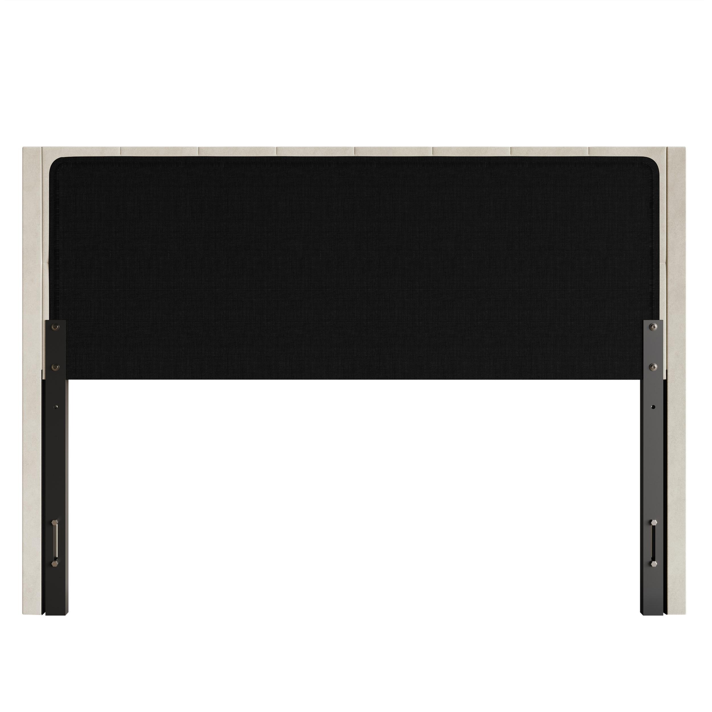 Favorer Gretna Tufted Upholstered Headboard with Nail Head Trimming for Stylish Bedding Decor