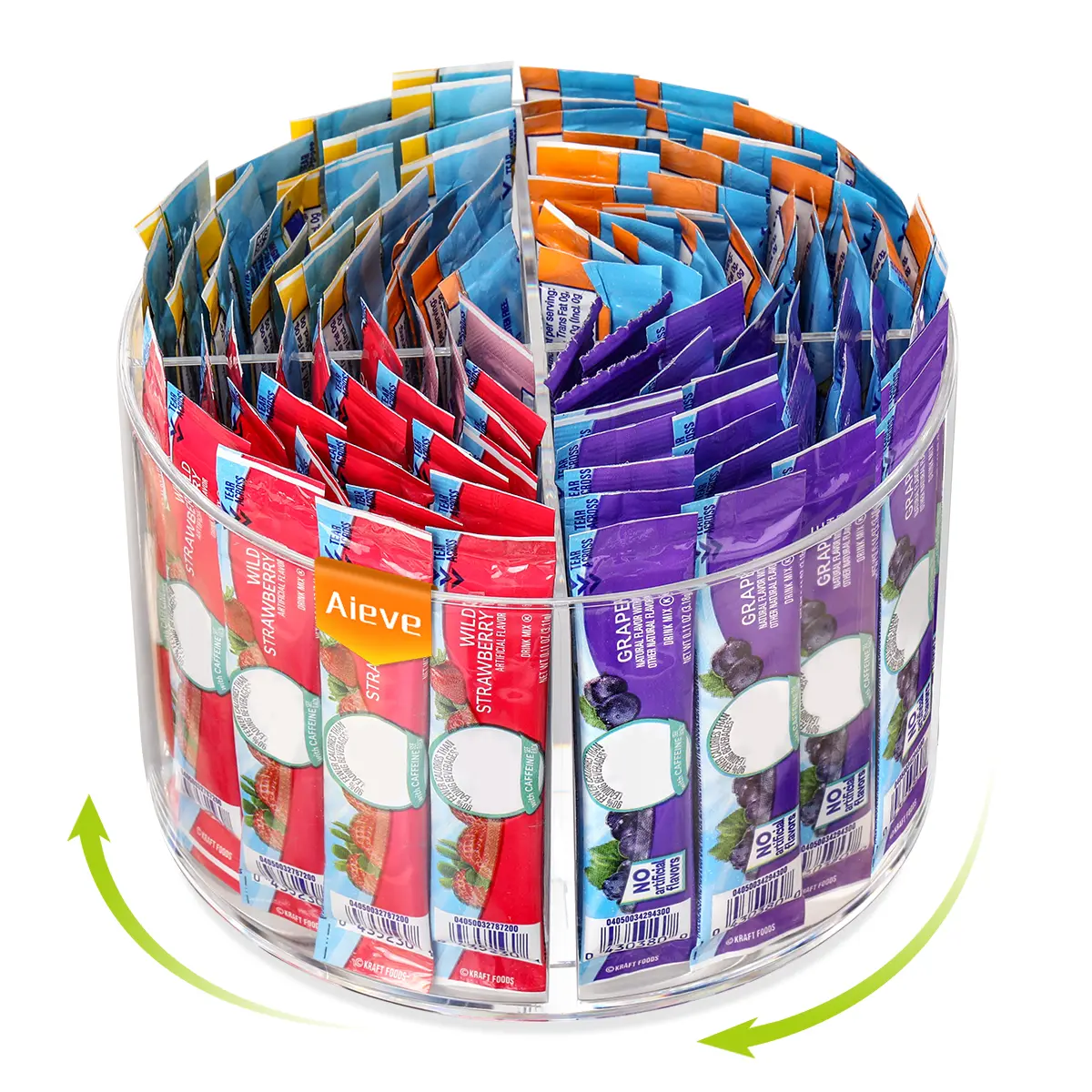 360° Rotating Drink Packet Organizer - Clear Acrylic Lazy Susan for Water Flavor Mixes, Tea Bags & Liquid I.V. - Ultimate Hydration Station for Kitchen Countertop, Pantry & Office Breakroom#SummerVibes.summer sale/deals for you/restock#dealsforyoudays