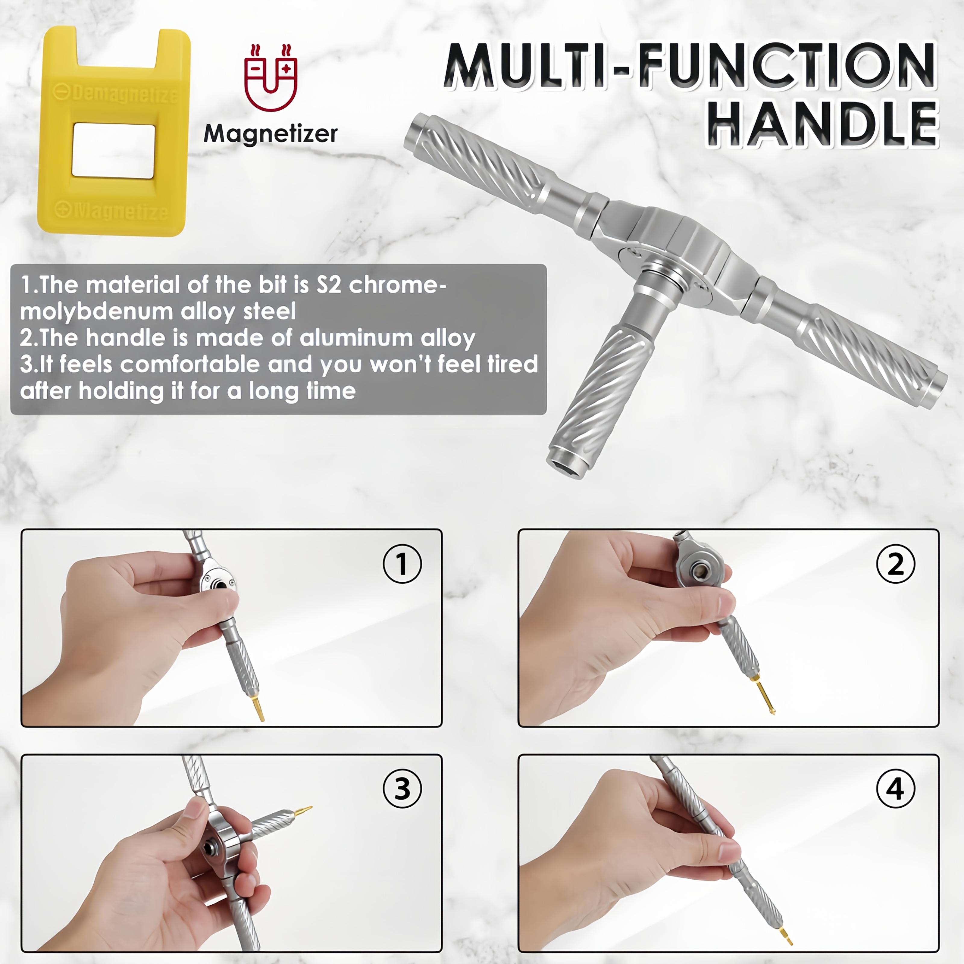 30 in 1 Magnetic Screwdriver Set, Ratchet Screwdriver Set Magnetic, DIY Ratchet Handle Detachable Versatile Toolkit for PC, Furniture, Bicycle removable multi-purpose mini screwdriver kit  household appliance home repair tool box shopblackfriday