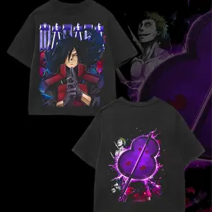 Leader The Ghost Madara Uchihaa – Narutoo Edition Double Printed Oversize Lightweight  Anime Manga Vintage Graphic Design Top Cotton Anime Superheroes Streetwear T-Shirt Clothes Menswear Womenswear.