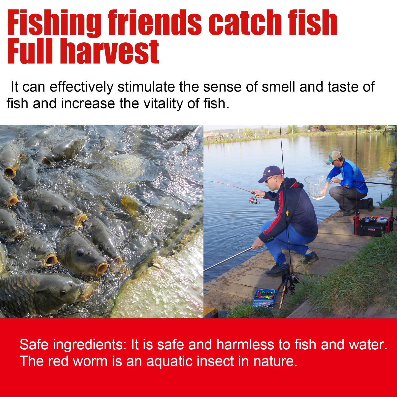 Fish Attractants, Concentrated Fishing Comprehensive Bait Fast Nesting Red Worm Liquid Thick Fishy Bait Opening Agent