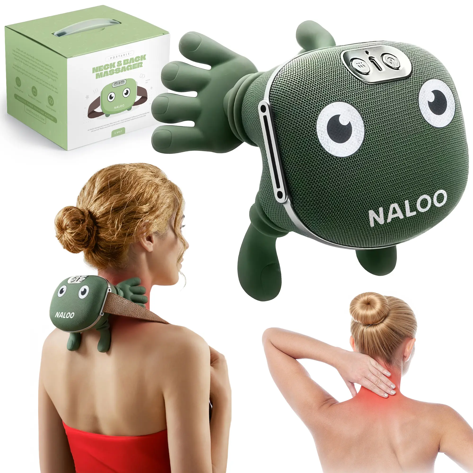 NALOO Moki - Upgraded Cordless 6D Deep Tissue Neck & Shoulder Massager Relaxation Aid