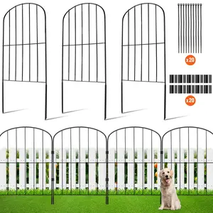 VEVOR Garden Fence,  , 24in(H) x11ft(L) Animal Barrier Fence, Underground Decorative Garden Fencing with 2 Inch Spike Spacing, Metal Dog Fence for the Yard and Outdoor Patio, 10 Pack