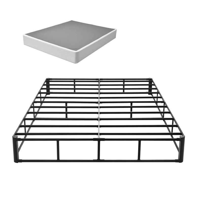 VEVOR Box Spring,  Queen Size Bed Frame with Washable Fabric Cloth, Heavy Duty Metal Frame for Queen Bed, 9 in Mattress Foundation, 3500 lbs Max Weight Capacity, Easy Assembly, 79.1L x 59.6W x 9.1H in