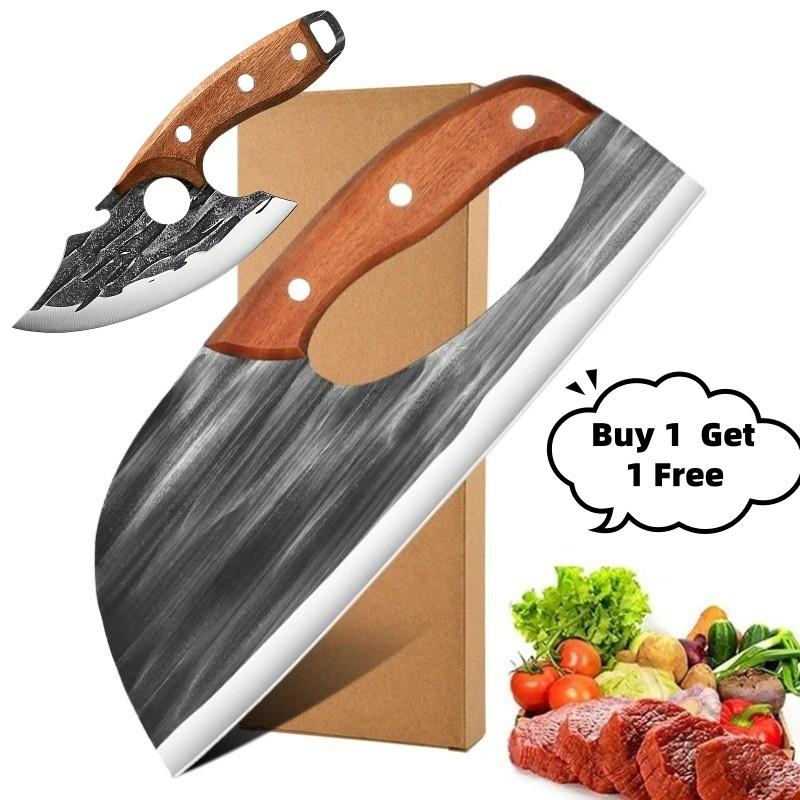 [Buy 1  Get 1 Free] For Only Today 2pcs kitchen knives, super sharp kitchen knives, meat cutters, kitchen knives and slicing knives Combination knife Block household knife chef  knifes meat cleaver knife kitchen  knives Kitchenware Meatcleaverset Cooking