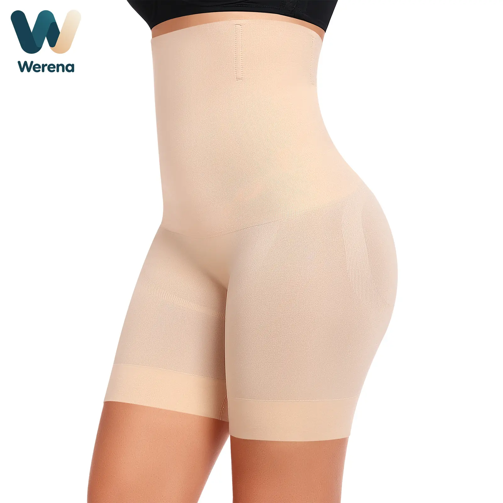 Werena Women Shapewear Shorts Shaping Underwear Tummy Control Butt Lifting Body Shaper Faja High-Waisted No Roll Anti-Chafing Under Dresses Seamless Soft Lightweight Breathable No VPL