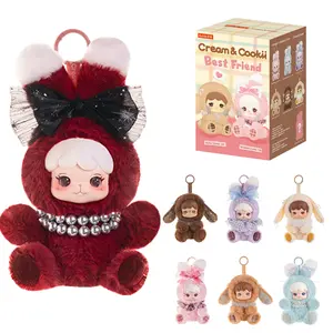 Rolife Plush Toy Blind Box Cream & Cookii Bunny Best Friends – Cute Collectible Kawaii Plush Keychain Dessert Theme Soft Bag Charm Gift
