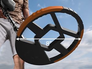 [3 OFF] Best Gift GoGonova Waterproof Metal Detector for Adults & Kids, with High Accuracy Lightweight 8" Search Coil, All Metal & Disc Modes Tool Portable