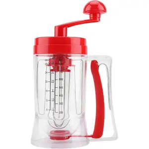 Hand-cranked Batter Cup Cake Baking Tool Dispenser Funnel Mixing Cup - Suitable For Baking Novices, Batter Dispenser with stirring function and Measuring Scale Food-Grade Waffle Cookie Batter Separator, Perfect Baking Tool