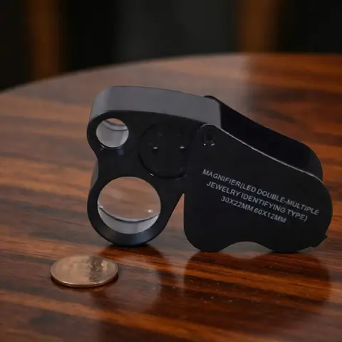 Coin Loupe Magnifier BLACK - Couch Collectibles