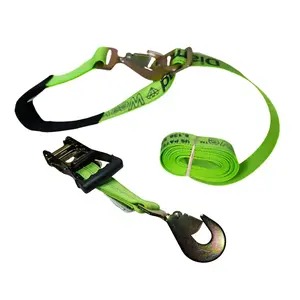 Ratchet Axle Strap with Snap Hooks - Diamond Weave
