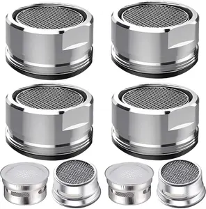 4Pcs Faucet Aerator 4 Pack Kitchen Sink Aerator Replacement Parts with Brass Housing 15/16 Inch Male Thread Aeratorwith Gasket for Kitchen and Bathroom MOILINJAEY