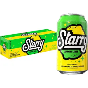 Starry Lemon Lime Soda Pop, 12 Fl Oz Cans (Pack of 12) Beverage Starry Lemon Lime Soda Pop, 12 Fl Oz Cans (Pack of 12) Beverage