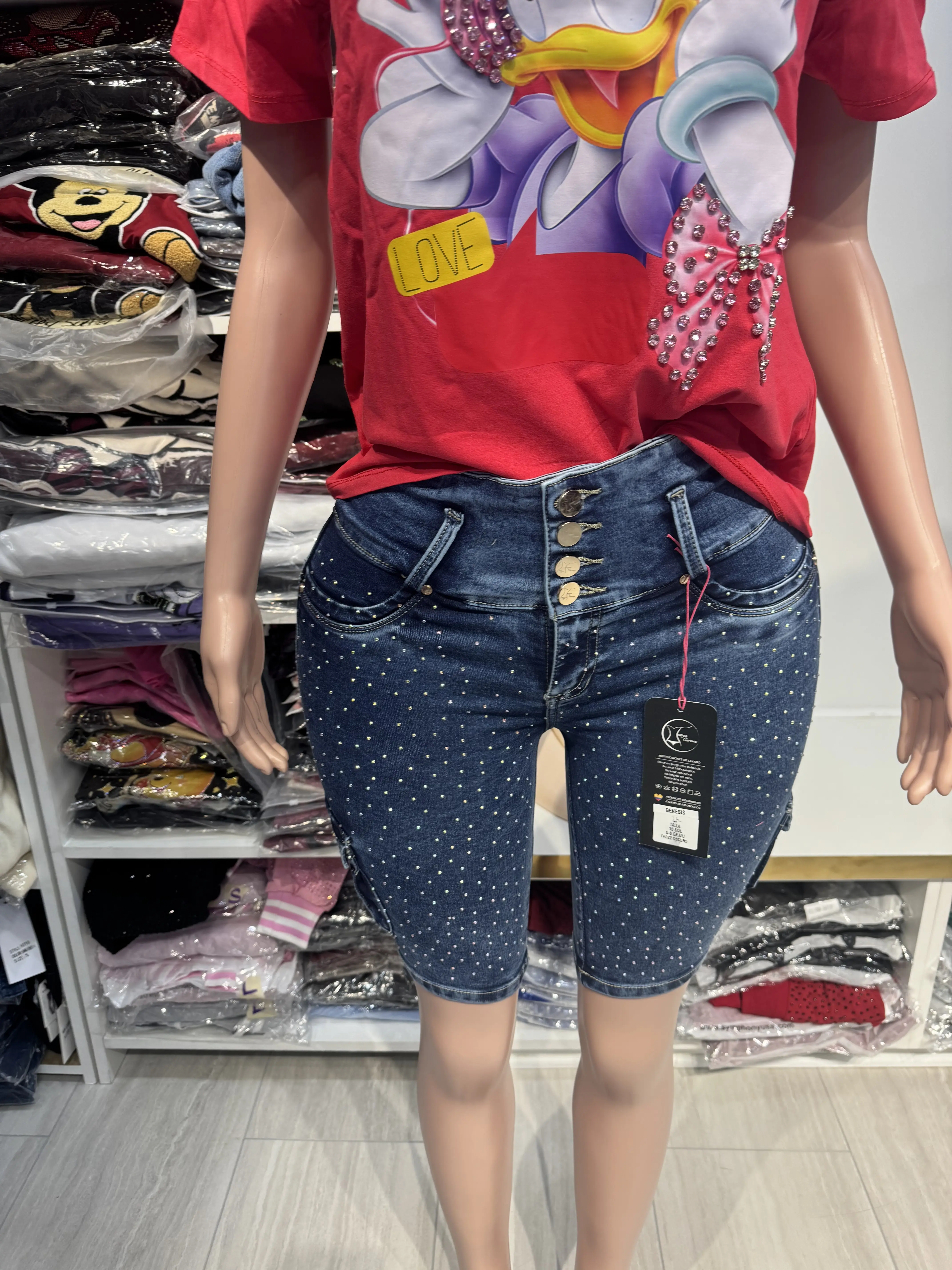 Genesis Colombian Jean Short with internal girdle style 360