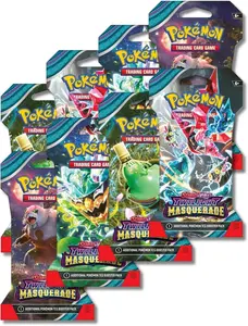 Pokemon TCG Twilight Masquerade Sleeved Booster Pack Lot - 8 Booster Packs