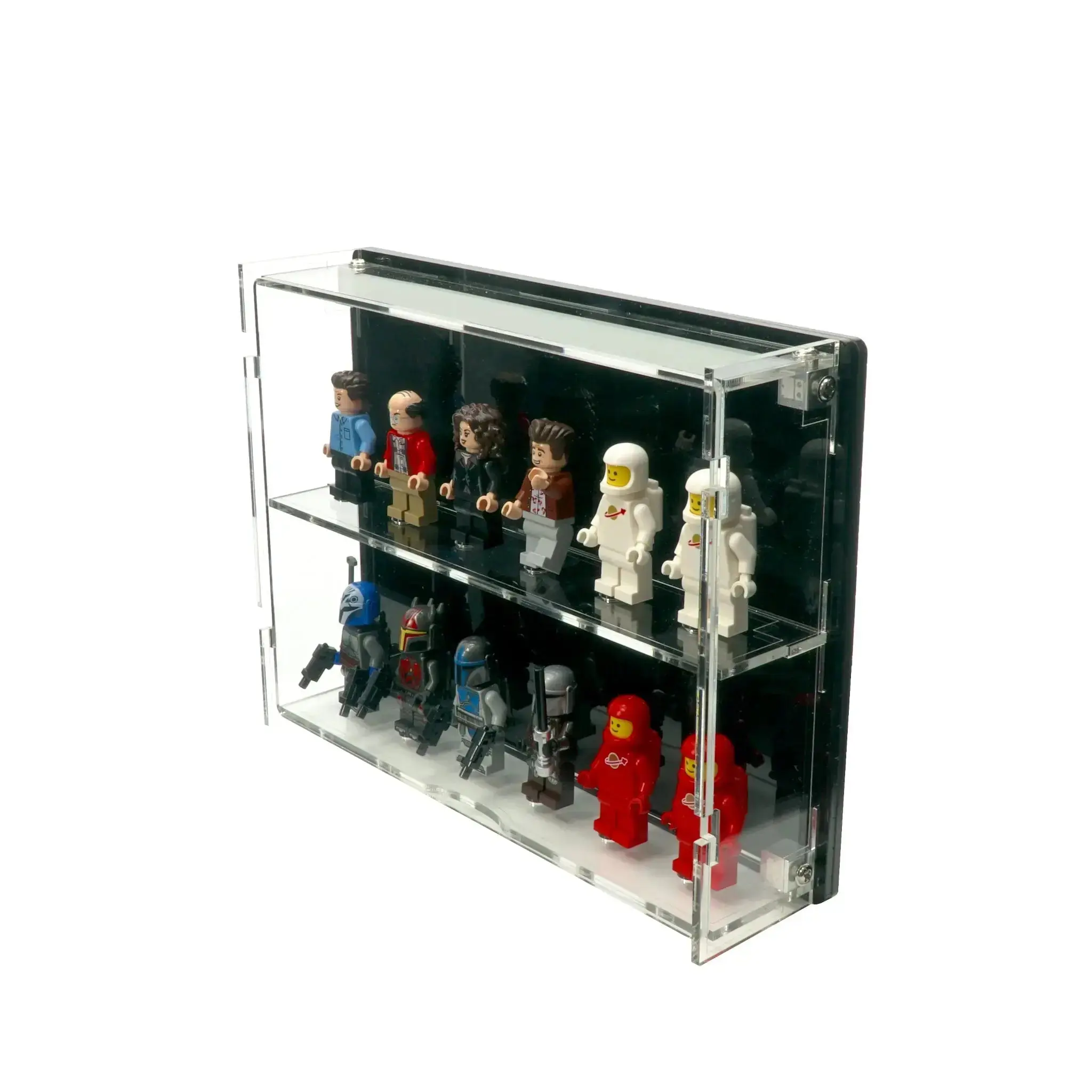 Acrylic Wall-Mount Display Case Compatible with LEGO® Minifigures Dustproof- Figs not Included 