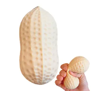 1/3Pcs 3.15*1.97inch Peanut Shaped Squeeze Toy Stress Relief Peanut Fidget Toy Hand Exercise Relaxation Stress Ball Simulated Food Sensory Toy