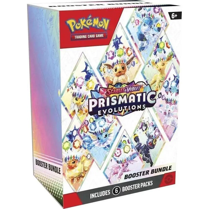 Pokémon Scarlet & Violet Prismatic Evolutions Booster Bundle - Includes 6 Booster Packs for Trading Card Game